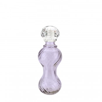 Şişe Cam Saray  Kapaklı  ÇİZGİ Desenli Vazo 100 CC - 10 Adet