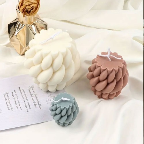 Silikon Mum Yağmur Damlası Şekilli Orta Boy 3D Geometrik Kavisli Sütun Sabun Kalıbı Silikon Mum Yağmur Damlası Şekilli Orta Boy 3D Geometrik Kavisli Sütun Sabun Kalıbı