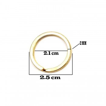 Zincirsiz Boş Yassı Model Anahtarlık Halkası 2.5 CM - 1000 Adet Gold Zincirsiz Boş Yassı Model Anahtarlık Halkası 2.5 CM - 1000 Adet Gold