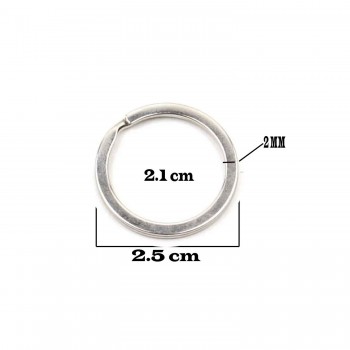 Zincirsiz Boş Yassı Model Anahtarlık Halkası 2.5 CM - 1000 Adet Gümüş Zincirsiz Boş Yassı Model Anahtarlık Halkası 2.5 CM - 1000 Adet Gümüş