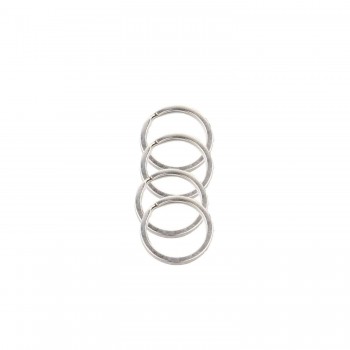 Zincirsiz Boş  Yassı Model Anahtarlık Halkası  2.5 CM - 1000 Adet  Gümüş