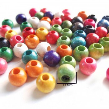 Ahşap Boyalı Boncuk 14 MM 100 GR Ahşap Boyalı Boncuk 14 MM 100 GR