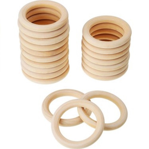 Ahşap Halka Ham Natural Nakış Elİşi Çember  47 MM  - 5 Adet