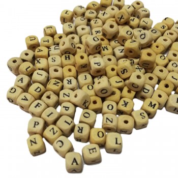 Ahşap Küp HARFLİ Boncuk 10X10 MM Naturel 100 GRAM Ahşap Küp HARFLİ Boncuk 10X10 MM Naturel 100 GRAM