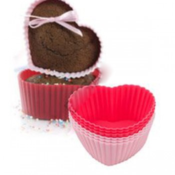 Silikon Kalpli Muffın Cup 6'Lı Set Silikon Kalpli Muffın Cup 6'Lı Set