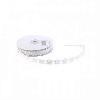 Kurdele Kelebekli Simli 2 Cm - 18 Metre Beyaz Kurdele Kelebekli Simli 2 Cm - 18 Metre Beyaz