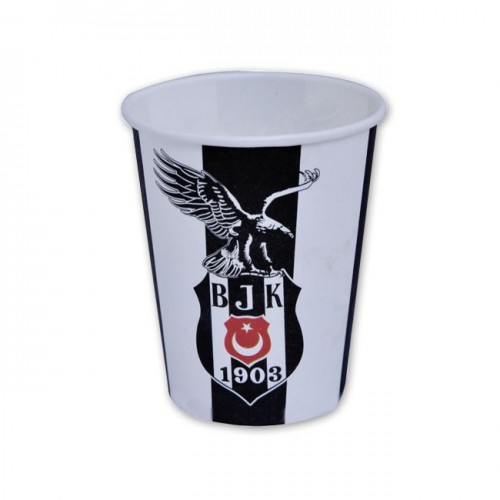 Beşiktaş  Temalı Karton Bardak - 8 Adet