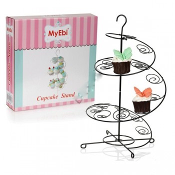 Metal Cupcake Standı Siyah / 15'Li Kek Standı