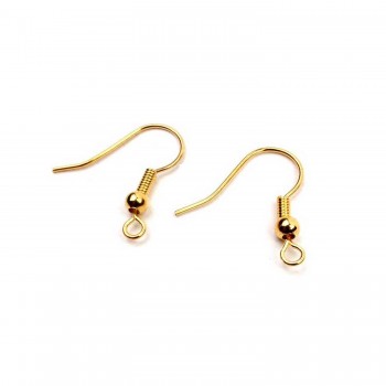 Çengelli Küpe Kancası 10 Çift - 20 Adet Altın Çengelli Küpe Kancası 10 Çift - 20 Adet Altın