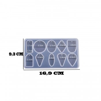 Çoklu Kolye Ve Reçina Epoksi Kalıbı 10 lu Model E185 Çoklu Kolye Ve Reçina Epoksi Kalıbı 10 lu Model E185
