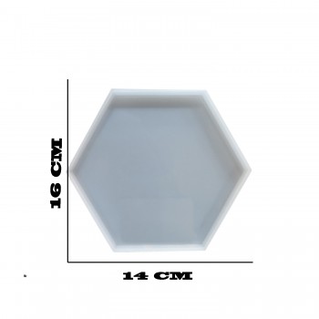 Epoksi Silikon Kalıp Altıgen Düz 14 CM Epoksi Silikon Kalıp Altıgen Düz 14 CM