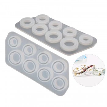 Epoksi Silikon Kalıp Çoklu Yüzük Kalıbı E56 Epoksi Silikon Kalıp Çoklu Yüzük Kalıbı E56