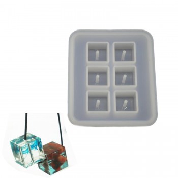 Epoksi Silikon Kalıp Küp Modeli 12 MM 6 LI