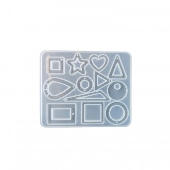 Epoksi Silikon Kalıp 12 li Ortası Açık Şekiller Takı Kalıbı E125