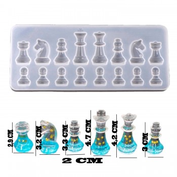 Epoksi Silikon Kalıp Satranç Takımı Kalıbı -E18 Epoksi Silikon Kalıp Satranç Takımı Kalıbı -E18