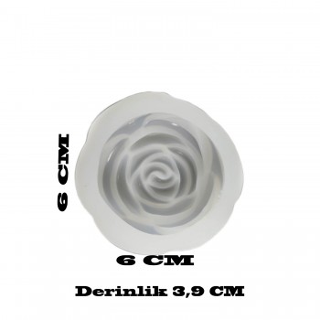 Epoksi Silikon Kalıp Yuvarlak Gül Desenli 6 CM E39 Epoksi Silikon Kalıp Yuvarlak Gül Desenli 6 CM E39