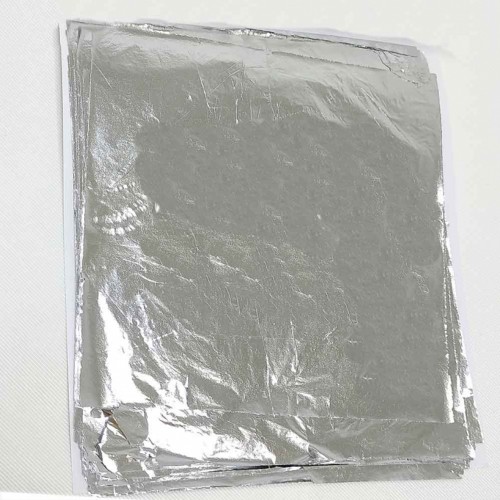 Epoksi Tasarım İçin Varak Yaprak 14X14 CM - 10 adet  Gümüş