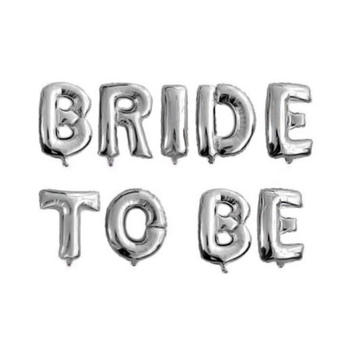 Folyo Balon Bride To Be 9 Parça 40 CM  Gümüş