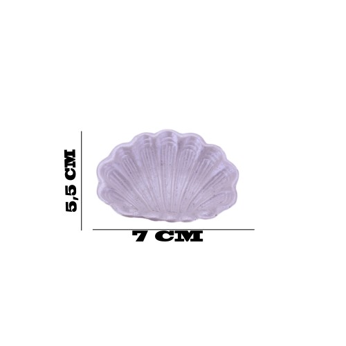 Polyester İstiridye Deniz Kabuğu Şekilli 7 CM - 25 Adet  Sedef