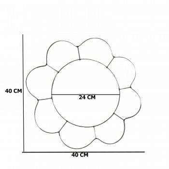 Metal Makrome Kalıbı Papatya  Model 40X40 CM