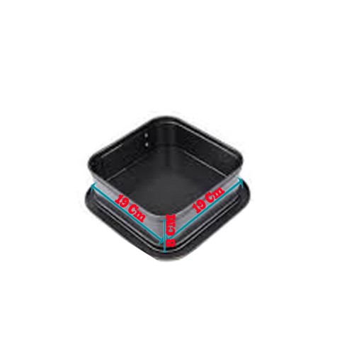 Kelepçeli Pasta Ve Kek Kalıbı Altı Çıkabilen Kare 19x19x8 CM Kelepçeli Pasta Ve Kek Kalıbı Altı Çıkabilen Kare 19x19x8 CM