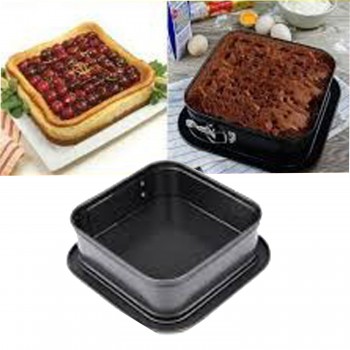 Kelepçeli Pasta Ve Kek Kalıbı Altı Çıkabilen  Kare 24x24x8 CM