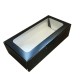 Pencereli Karton Kutu Düz Renk 20X10X5 CM  - 10 Adet Siyah