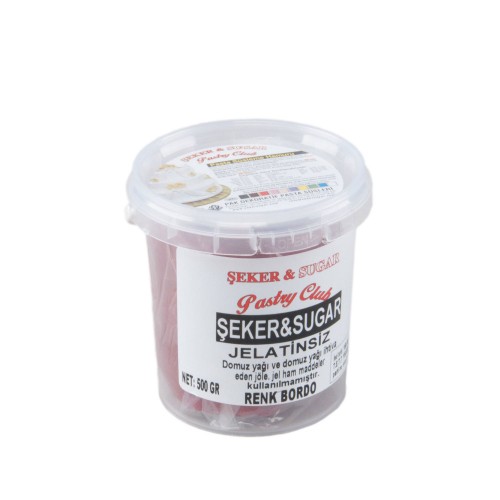 Şeker Sugar Şeker Hamuru Pasta Süsleme Hamuru 500 Gr   Bordo