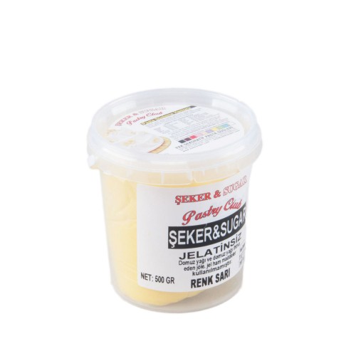 Şeker Sugar Şeker Hamuru Pasta Süsleme Hamuru 500 Gr  Sarı