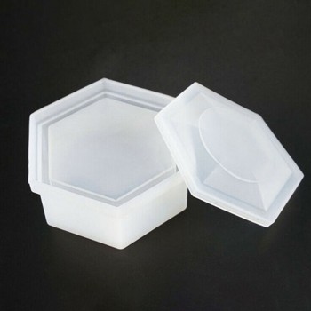Silikon Reçine Altıgen Mücevher Saklama Kutusu Kalıp 8 CM Silikon Reçine Altıgen Mücevher Saklama Kutusu Kalıp 8 CM