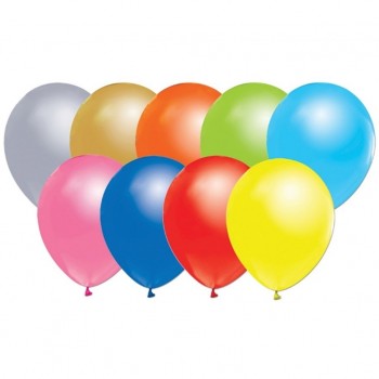Metalik Balon 12 İnç Baskısız - 100 Adet Karışık Renk Metalik Balon 12 İnç Baskısız - 100 Adet Karışık Renk