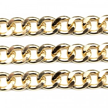 Alüminyum Çanta ve Takı Zinciri 10 MM - 1 Metre  Altın Alüminyum Çanta ve Takı Zinciri 10 MM - 1 Metre  Altın