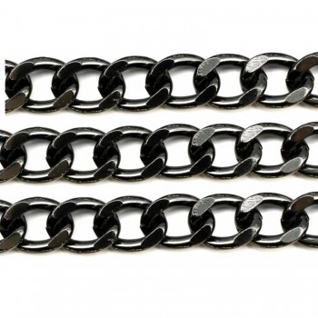 Alüminyum Çanta ve Takı Zinciri 10 MM - 1 Metre  Siyah Alüminyum Çanta ve Takı Zinciri 10 MM - 1 Metre  Siyah