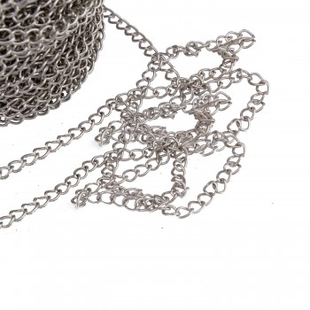 Anahtarlık Zinciri Metrelik Metal 1.2 Cm - 1 Metre Gümüş Anahtarlık Zinciri Metrelik Metal 1.2 Cm - 1 Metre Gümüş