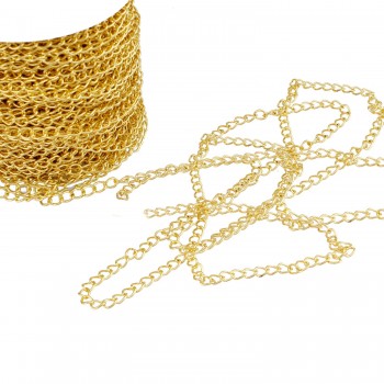 Anahtarlık Zinciri Metrelik Metal 1.2 Cm - 1 Metre Altın Anahtarlık Zinciri Metrelik Metal 1.2 Cm - 1 Metre Altın