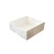 Asetat Kapaklı Karton Kutu  10X10X3 CM - 50 Adet  Beyaz