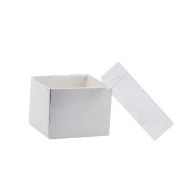 Asetat Kapaklı Karton Kutu 7.5X7.5X7 - 50 Adet Beyaz Asetat Kapaklı Karton Kutu 7.5X7.5X7 - 50 Adet Beyaz