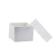 Asetat Kapaklı Karton Kutu 7.5X7.5X7 - 50 Adet  Beyaz