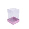 Asetat Kutu Altı Karton 5X5X9 CM - 50 Adet  Pembe