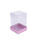 Asetat Kutu Altı Karton 5X5X9 CM - 50 Adet  Pembe