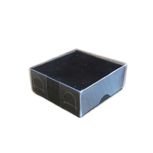 Asetat Kutu Altı Karton 5X5X2,2 CM - 50 Adet  Siyah