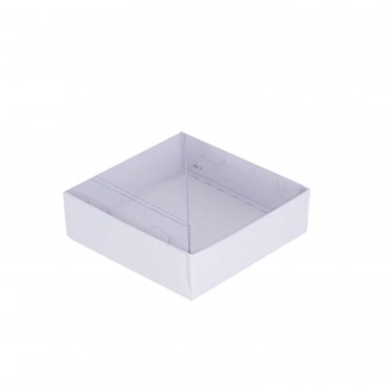 Asetat Kutu Altı Karton 7X7X2.2 CM - 50 Adet  Beyaz