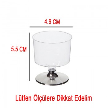 Ayaklı Shot Bardağı Küçük Plastik Kadeh 50 ML - 6 Adet Altın Ayaklı Shot Bardağı Küçük Plastik Kadeh 50 ML - 6 Adet Altın