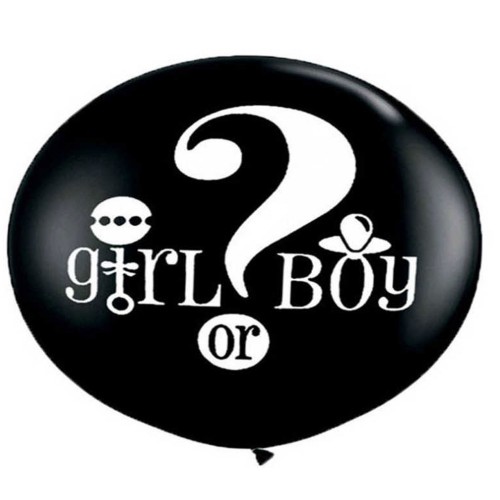 Balon Cinsiyet Belirleme Balonu Çift Tarafı Baskılı 36 İnç- 90 CM  Mavi