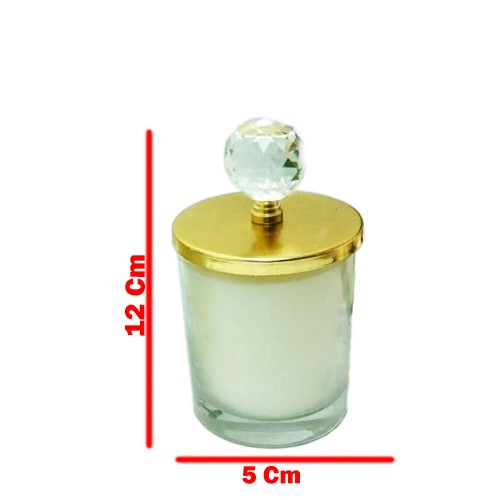 Cam Bardak Mum Kubbeli Model - Sultan Mumu Kristal Kapaklı Gold Cam Bardak Mum Kubbeli Model - Sultan Mumu Kristal Kapaklı Gold