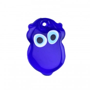 Cam Nazar Boncuğu Delikli Baykuş Modeli Küçük