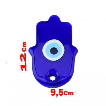 Cam Nazar Boncuğu Delikli Fatma Ana Eli Modeli Büyük Boy Cam Nazar Boncuğu Delikli Fatma Ana Eli Modeli Büyük Boy