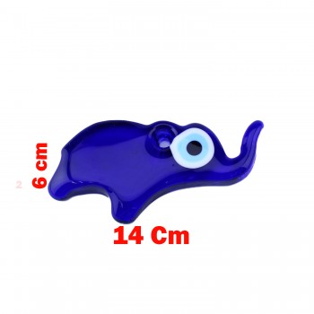 Cam Nazar Boncuğu Delikli Fil Modeli Büyük Boy Cam Nazar Boncuğu Delikli Fil Modeli Büyük Boy