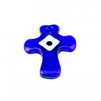 Cam Nazar Boncuğu Delikli Hac Modeli Büyük Boy