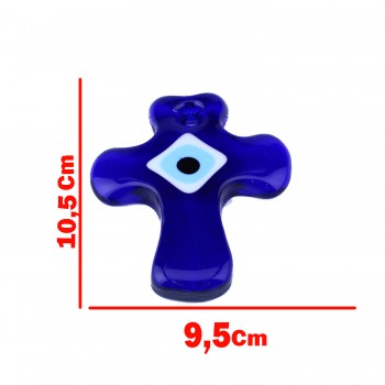 Cam Nazar Boncuğu Delikli Hac Modeli Büyük Boy Cam Nazar Boncuğu Delikli Hac Modeli Büyük Boy